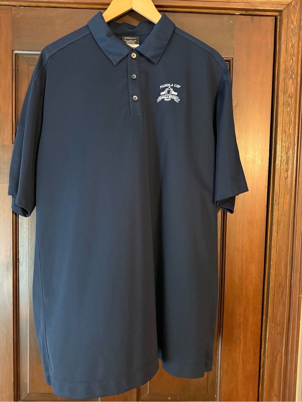 Nike Golf Navy Blue Performance Polo with Embroidered Chest Logo Tournament Shir